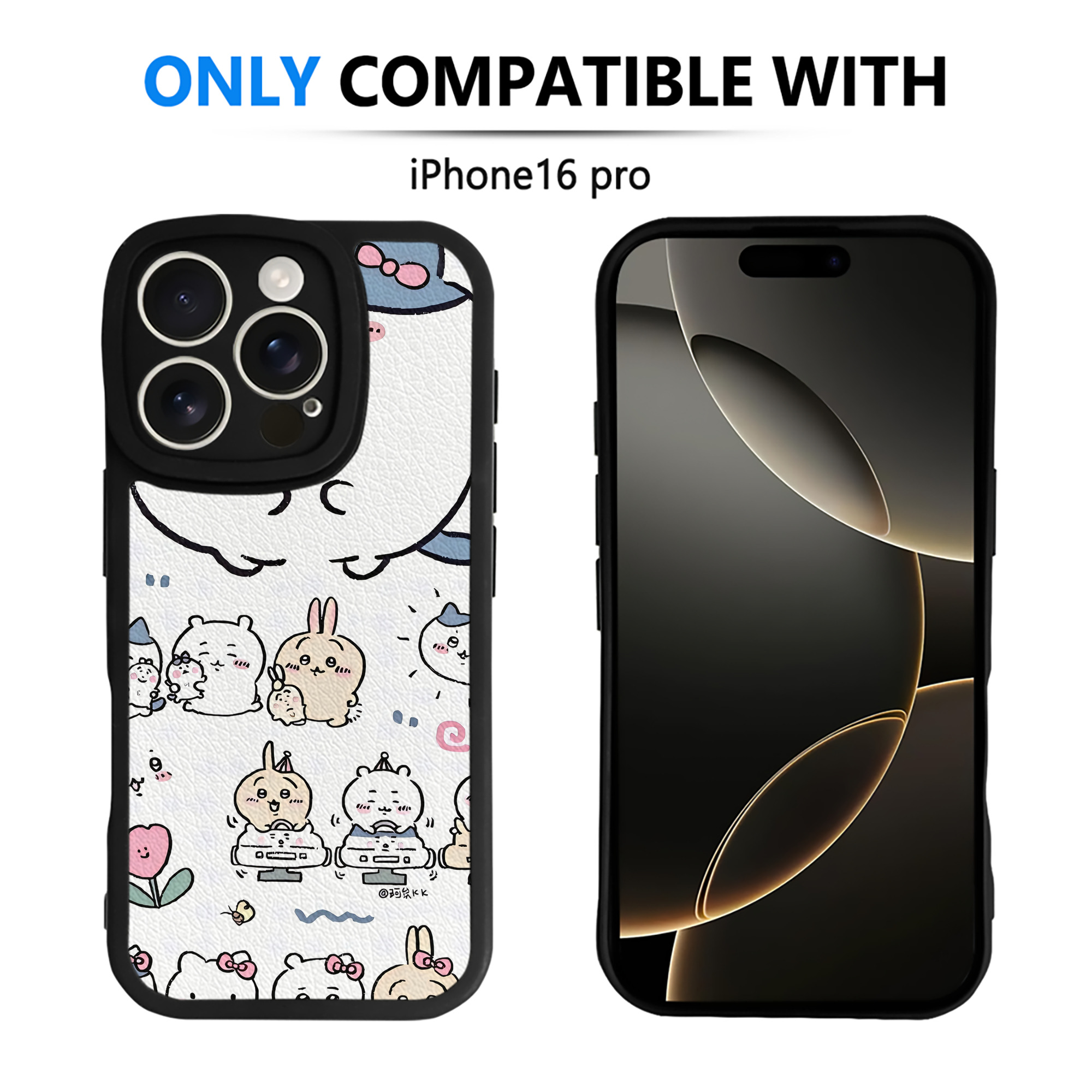（画像用） ちいかわ Chii-kawa 【iPhone 16シリーズ対応】シリコンスマホケース（レザー調） 材質：シリコン